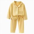 thumbnail image 4 of Kaprioy Girls Pajamas Girls Pajamas Long Sleeve Sleepwear Button-Down 2 Pcs Pjs Set for 5-14 Years, 4 of 4