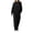 Black, variant on Costeam Women Crew Neck Long Sleeve Top Wide Leg Pants 2 Piece Outfit Set Soft Stretch Knit Loungewear Tracksuit with Side Pockets Loose Fit Casual Daily Outdoor Bottom Sets