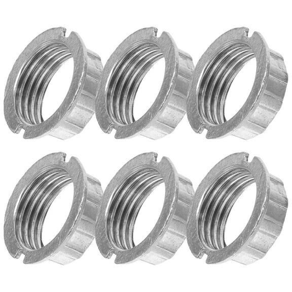 HOMEMAXS 6pcs G9 Light Socket Rings Shade Holder Adapter Alloy Ring Converter Light Holder Light Bulb Adapter Socket for Vanity Light Table Floor Lamp Silver