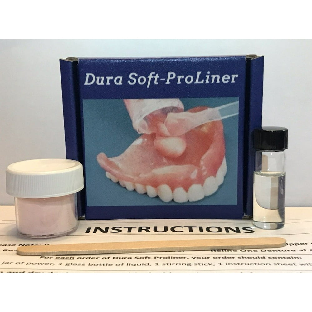 Dura SoftProLiner Denture Reline. "Do It Yourself" denture reliner