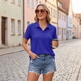 thumbnail image 4 of Polo Shirts for Women Golf Button Collared Summer Short Sleeve Tops Lightweight Work Polo Shirt Womens Blouses, 4 of 7
