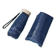 thumbnail image 3 of Paraguas de viaje resistente, 2 en 1, resistente al agua, plegable y portátil. Azul oscuro, 3 of 9