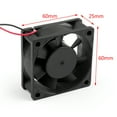 thumbnail image 4 of Motor Genic DC Brushless Cooling Fan 12V 0.15A 6025s 60x60x25mm 2 Pin CUP Computer Fan 4Pcs, 4 of 7