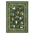 thumbnail image 2 of GlowSol 8x10 Washable Area Rug - Machine Washable Non-Slip TPR Backing, Hand-Drawn Pet & Floral Carpet for Living Room Bedroom Entryway, Green, 2 of 8