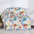 thumbnail image 3 of Naloa Summer Stamp Flannel Blankets - Thick and Warm Blanket for Winter, Soft Fuzzy Plush King Blanket for All Seasons60"x50", 3 of 6