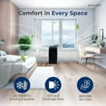 thumbnail image 6 of SereneLife 10000 BTU Portable Air Conditioner - 3-in-1 Portable AC Unit for Bedroom Up to 300 Sq.Ft, 24H Timer, Remote Control, Sleep Mode, Wheels, with Window Mount Kit, Black, 6 of 7