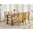 thumbnail image 4 of A&A Furniture,French Style Solid Wood Frame Antique Painting Linen Fabric Back Dining Chair,Set of 2,Beige,SW1845BG, 4 of 10