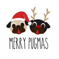 thumbnail image 3 of CafePress - Merry Pugmas Christmas Pug Santa & Reindeer Pajama - Men's Light Loose Fit Cotton Pajama Set, 3 of 7