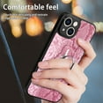 thumbnail image 5 of SaniMore Case for iPhone 14 Pro 6.1" 2022, Python Pattern Skin Lens All-inclusive 360 Degree Ratating Kickstand Anti-scratch Slim Lightweight Wireless Charging Fashion Luxury Shell, Pink, 5 of 12