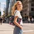 thumbnail image 7 of TSOVTHRID Rose Floral Butterfly Print Women's Handbag with Matching Wallet Tote Bag Top Handle Purse Satchel Clutch Wallet Set Hobo Shoulder Handbag for Shopping Working, 7 of 7