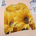thumbnail image 6 of Sunflower Women's Floral Printed Sweatshirt Long Sleeve Crewneck Casual Loose Vintage Graphic Pullover Tops, 6 of 7