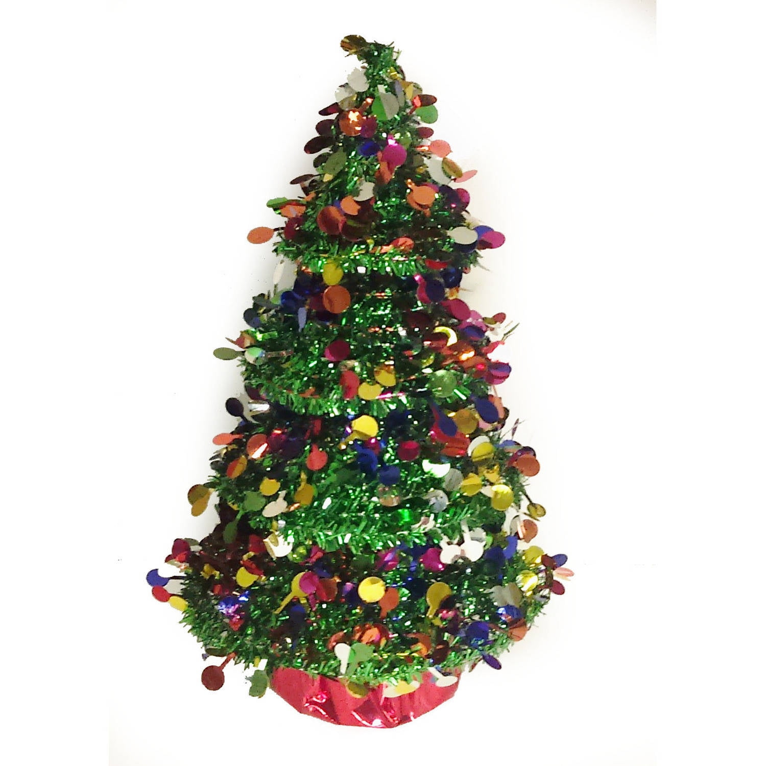 Holiday Time 14" 3D Tinsel Christmas Tree Wreath
