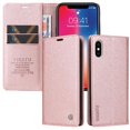 thumbnail image 1 of Funda para iPhone X/XS Estuche de Cuero PU Tipo Cartera con Ranuras para Tarjetas y Cierre Magnético, 1 of 5