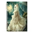 thumbnail image 2 of WOBOGO Princess White Cat Notebook College Horizontal Grid Paper Ink Spill Resistant Water Resistant Cover 8.3x5.7x0.4in, 2 of 8