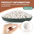 thumbnail image 2 of 1LB Pie Weights for Baking - Pie Crust Weights Ceramic Baking Beans for Reusable Natural Ceramic Stoneware Homemade Kitchen Must Have Round Household Steam Oven Stone, 2 of 6