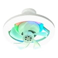 thumbnail image 1 of Mistaha "RGB Color Changing E27 Fan Light with Wall Control and Remote Control - 3-Color Variable Brightness, 40W Power, ABS Blades - White, 260*160mm", 1 of 6