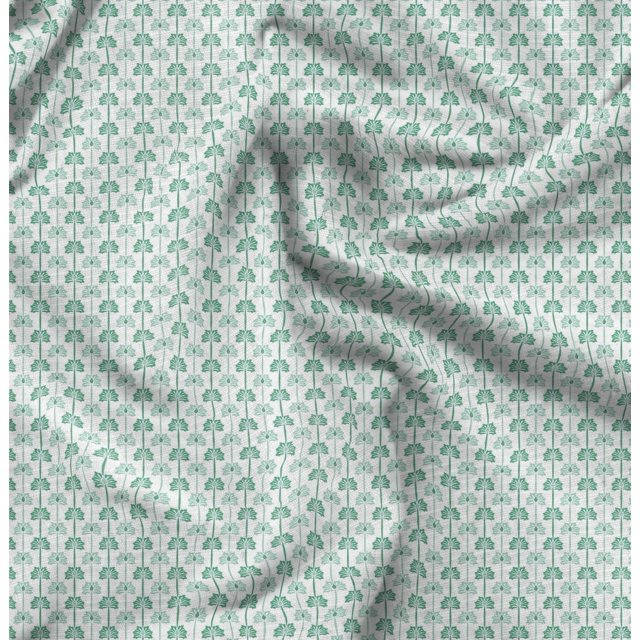 Soimoi Georgette Viscose Fabric Palmette Damask Print Fabric by Yard 42 Inch Wide