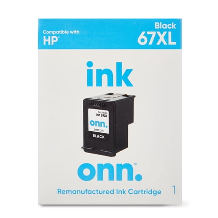 onn. 67XL HP High-Yield Remanufactured Ink Cartridge  Black