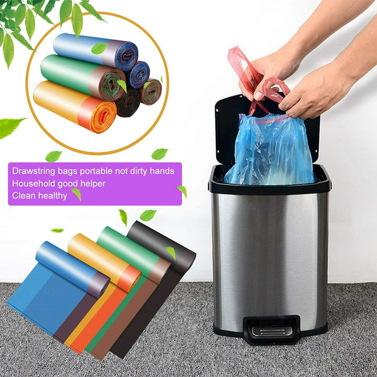 4 Gallon Trash Bags Drawstring, Small Garbage Bags Unscented, Extra Strong  Trash