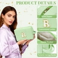 thumbnail image 3 of Gynky Makeup Bag Toiletry Bag Organizer Personalized Initial Make up Cosmetic Bags Travel Essentials for Birthday Christmas Girl Women Girlfriend Teacher Valentines Day Gifts, 3 of 9