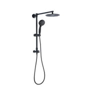 Polaris 1 Retrofit Rain Shower System, 3-Setting Handheld Shower Combo with Slide Bar, 8" Low Profile Shower Head, Ideal for Low-ceiling Bathroom DIY Remodel Oil Rubbed Bronze Finish