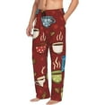 thumbnail image 2 of Easygdp Coffee Cups Men's Pajama Pant, Sleep Elastic Waistband Lounge Pants - Medium, 2 of 9