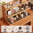 thumbnail image 5 of Easter 3-Tier T-Shaped Desktop Storage Shelf Multi-use Organizer Rack for Kitchen Supplies Office Stationery Cup Home Dormitory Countertop Storage Year of the Horse Home Organizer, Khaki, 5 of 8