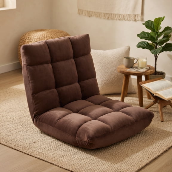 Demi Bonn Adjustable 14-position Cushioned Floor Chair, Folding Lazy Sofa Chair for Living Room, Bedroom, for Gaming, Reading, Coffee
