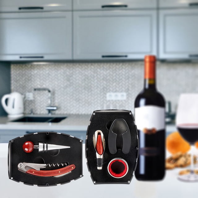 Juego de herramientas para vino de 5 piezas perfecl de acero inoxidable