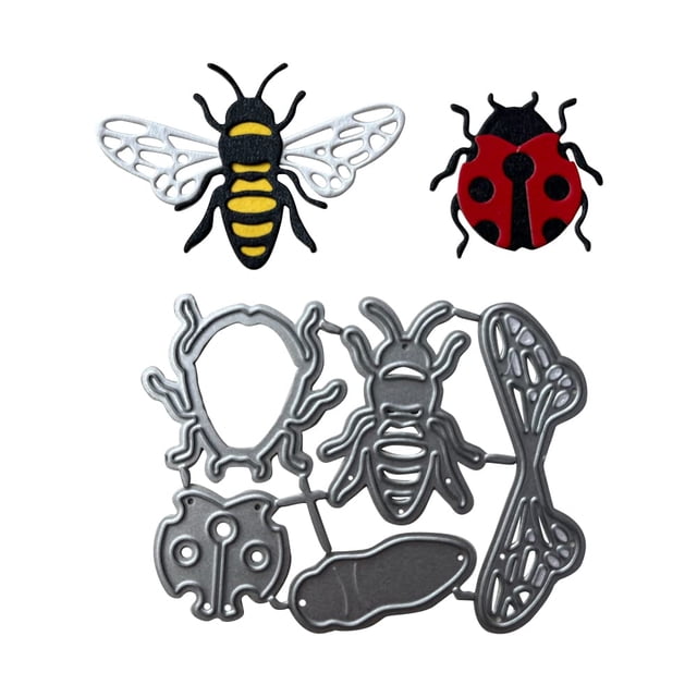 Matrices de corte metálicas de insectos MALISTLN: abejas y mariquitas para manualidades DIY