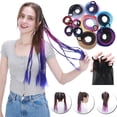 thumbnail image 1 of SEGO Ponytail Hair Extensions Donut with Rainbow Braiding Hair Professional Synthetic Fiber Braids Hair, 1 of 7