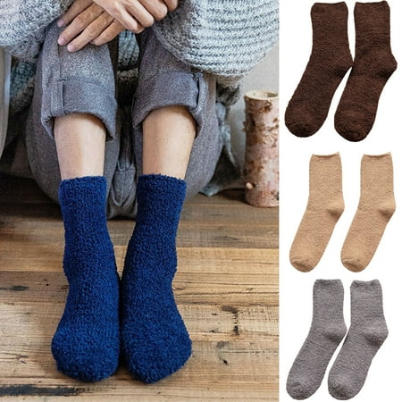 

SPRING PARK Men Cozy Socks Men Winter Thickened Warm Sleep Bed Floor Home For Daily Wear