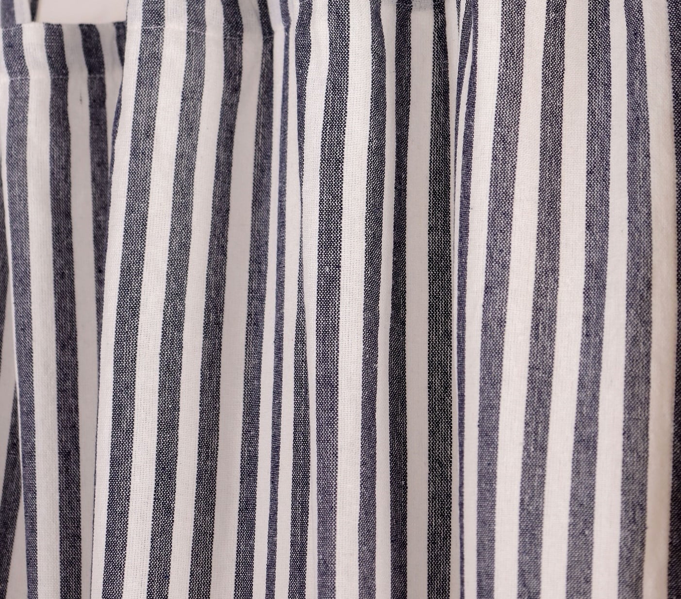 The Art Box Gauze Linen Curtains Striped Black Textured Curtains Rod Pocket Living Room Bedroom Drapes Linen Curtains Pack of 2, 52"W x 108L" in