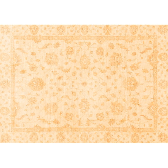 Ahgly Company Indoor Rectangle Oriental Orange Traditional Area Rugs, 8' x 10'