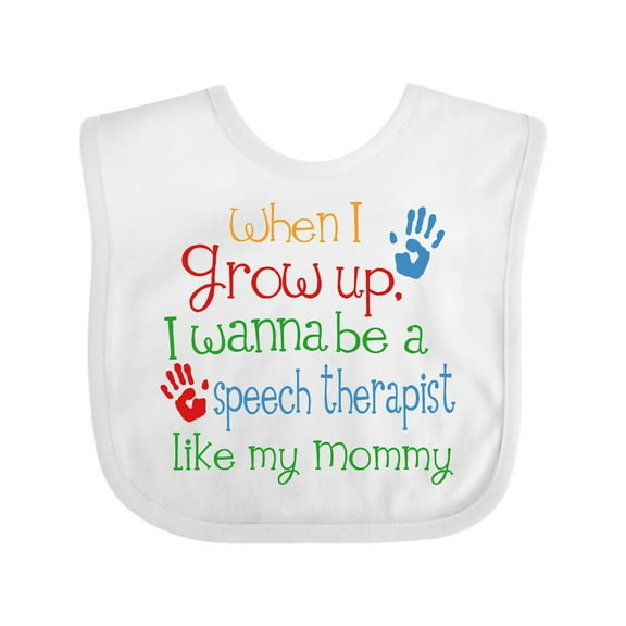 Inktastic Speech Therapist Like Mommy Boys or Girls Baby Bib