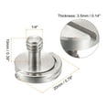thumbnail image 2 of Uxcell 1/4" Mounting Screw Adapter Slotted 0.39" Long with Half Ring for Camera Tripod, 2 of 5
