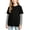 29#Black, variant on T Shirts for Girls Casual Solid Color Crewneck Faux Layered Long Sleeve Striped Tops 2 in 1 Loose Fit Fashion Wear