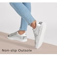 thumbnail image 4 of LUCKY STEP Stylish Star Low Top Lace Up Sneaker Comfort Walking Shoes,Silver PU,Womens, 4 of 10