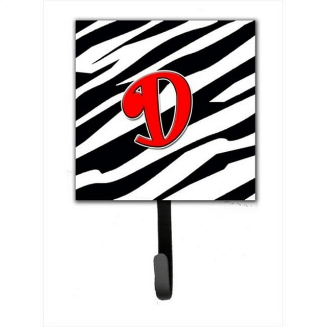 Carolines Treasures CJ1024-DSH4 Letter D Initial Monogram - Zebra Red Leash Holder Or Key Hook