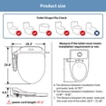 thumbnail image 6 of P30a Electric Bidet Toilet Seat - Smart Heated With Auto-flush  Side Panel Control For Existing Toilets Quiet Close Lid & Warm Air Dryer Elongated, 6 of 6