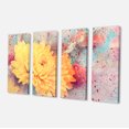 thumbnail image 2 of Aster Flower with Watercolor Splashes - Flower Artwork on Canvas, 2 of 3