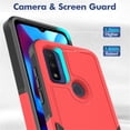 thumbnail image 3 of YEYKX Defender Case for Motorola Moto G Pure 6.5'' Heavy Duty 1 in 1 Design Rugged Full Body Dustproof Shockproof Bumper Non-Slip Protective Cover,Red,For Moto G Pure, 3 of 5