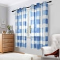 thumbnail image 2 of Yayeee Window Curtains Light Filtering 63"x52" Grommet Panel Pair Home Living Room Decor, Blue Plain, 2 of 7