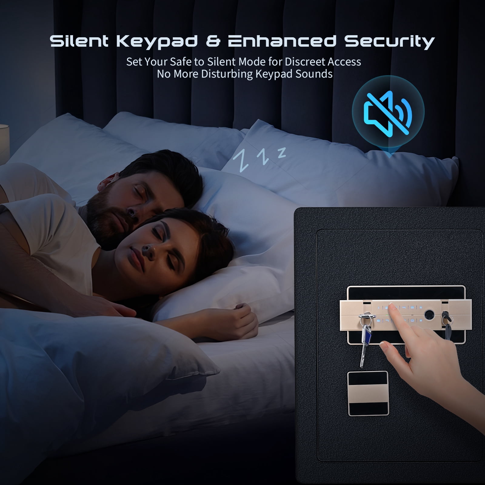 SRWTRCHRY  3.1 CU.ft Electronic Biometric Safe Box with Fingerprint Lock, Home Safe Cabinet Security Box Digital Keypad Safe with Fireproof Bag