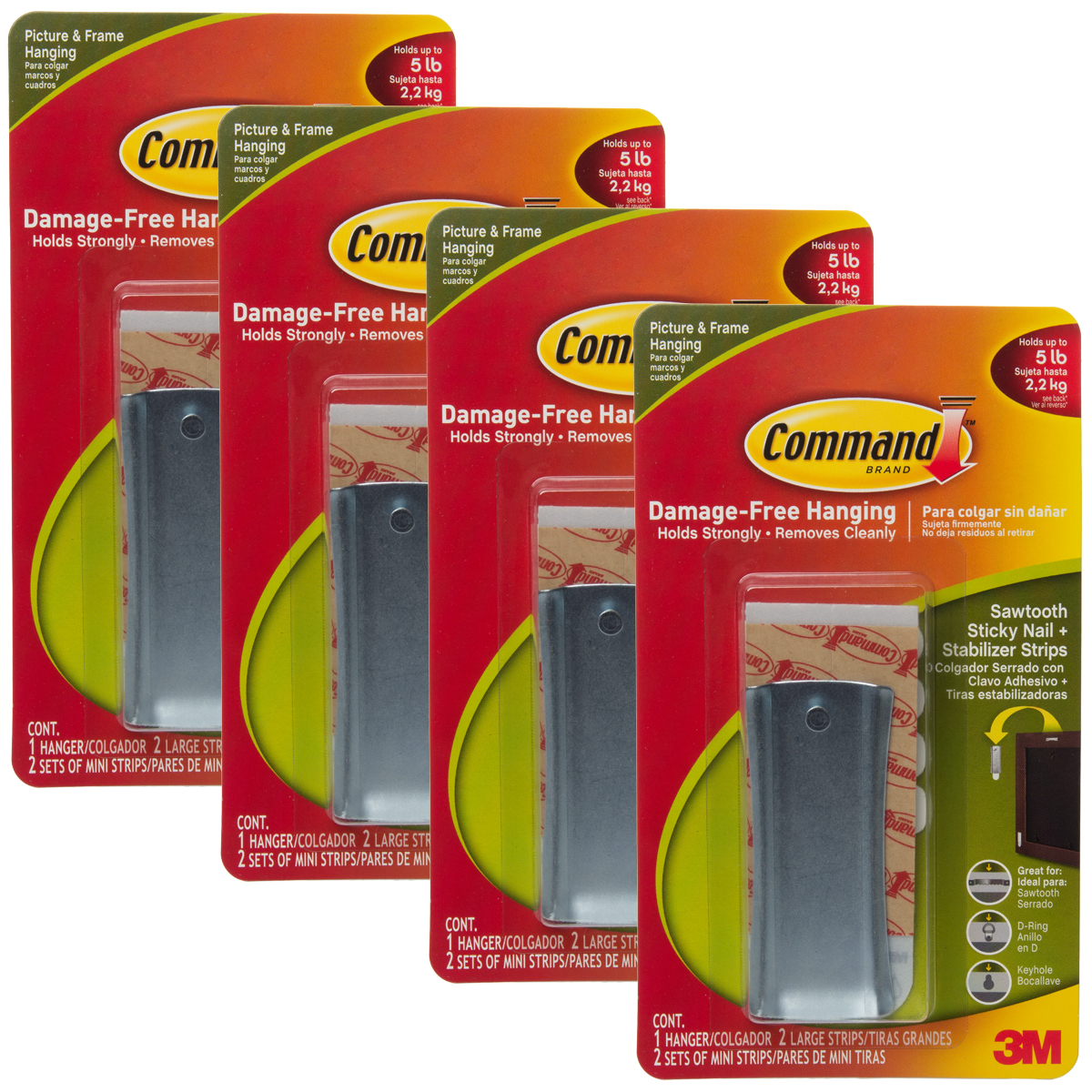 Command Strip Nail Command strips are a great option for hanging