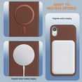 thumbnail image 6 of Allytechgroup iPhone XR Case with Magnetic Ring, Compatible with Magsafe Slim Back Cover Flannel Inner Lining Shockproof Protective Phone Case for Apple iPhone XR, Brown, 6 of 6