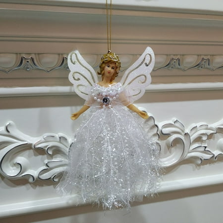 

TMOYZQ Christmas Decorations Indoor Outdoor Christmas Wing Angel Doll Hanging Xmas Tree Pendants Ornaments Home Decor Christmas Gift