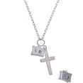 thumbnail image 2 of Delight Jewelry Silvertone Suitcase I Have Plans for You Engraved Cross Zoey Necklace, 28", 2 of 4
