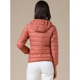 thumbnail image 4 of DARING DIVA Women's Hooded Packable Puffer Jacket L Grey Pink, 4 of 6