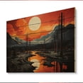 thumbnail image 2 of Designart "Power Lines formd Connections II" Power Lines Print on Natural Pine Wood, 2 of 5